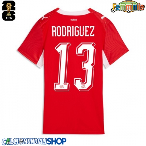 Maglie da calcio Svizzera Ricardo Rodriguez #13 Prima Maglia Femminile Mondiali 2026  Manica Corta
